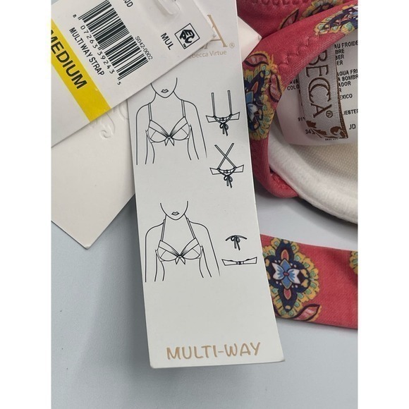 Becca Multi Tapestry Bloom Convertible Push-Up Bikini Top and Reversible Bottoms - Picture 8 of 15